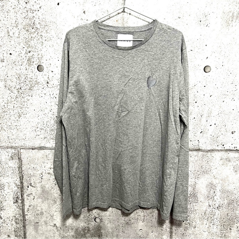 INIMIGO Organic Cotton Long Sleeve Tee with Embroidered Heart